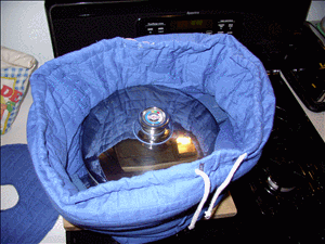 Aircore Dutch oven in the cozy.