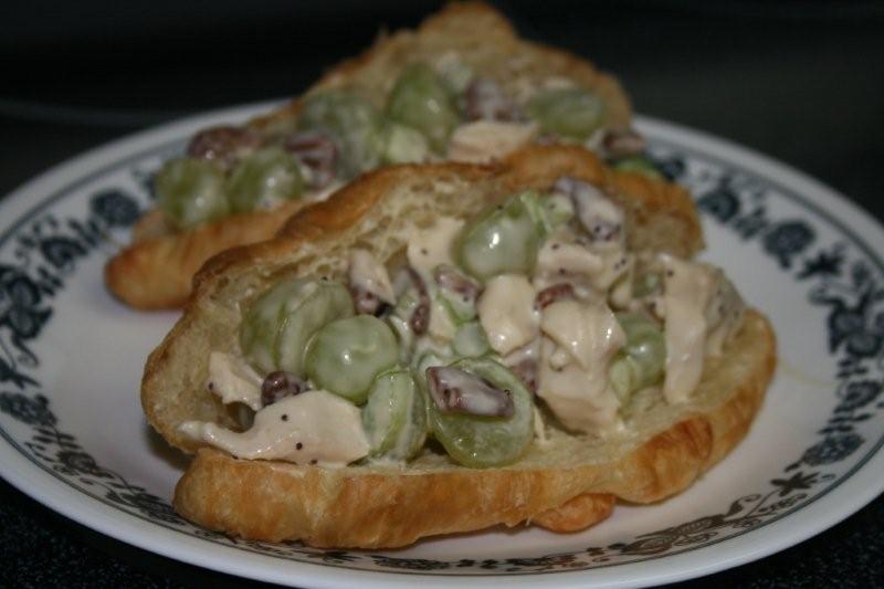 Click to enlarge - Pattie’s original chicken salad used to make very appealing sandwiches on croissant rolls.