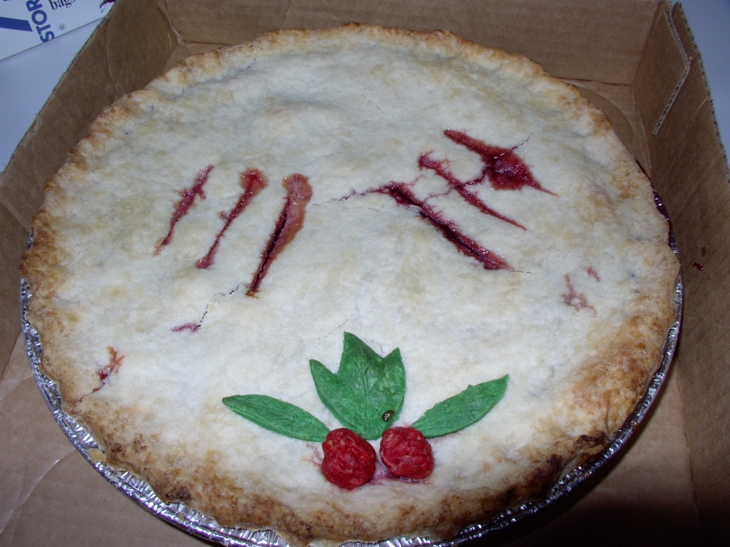 Click to enlarge - Cherries and wild Alaska raspberries make for a delicious pie..