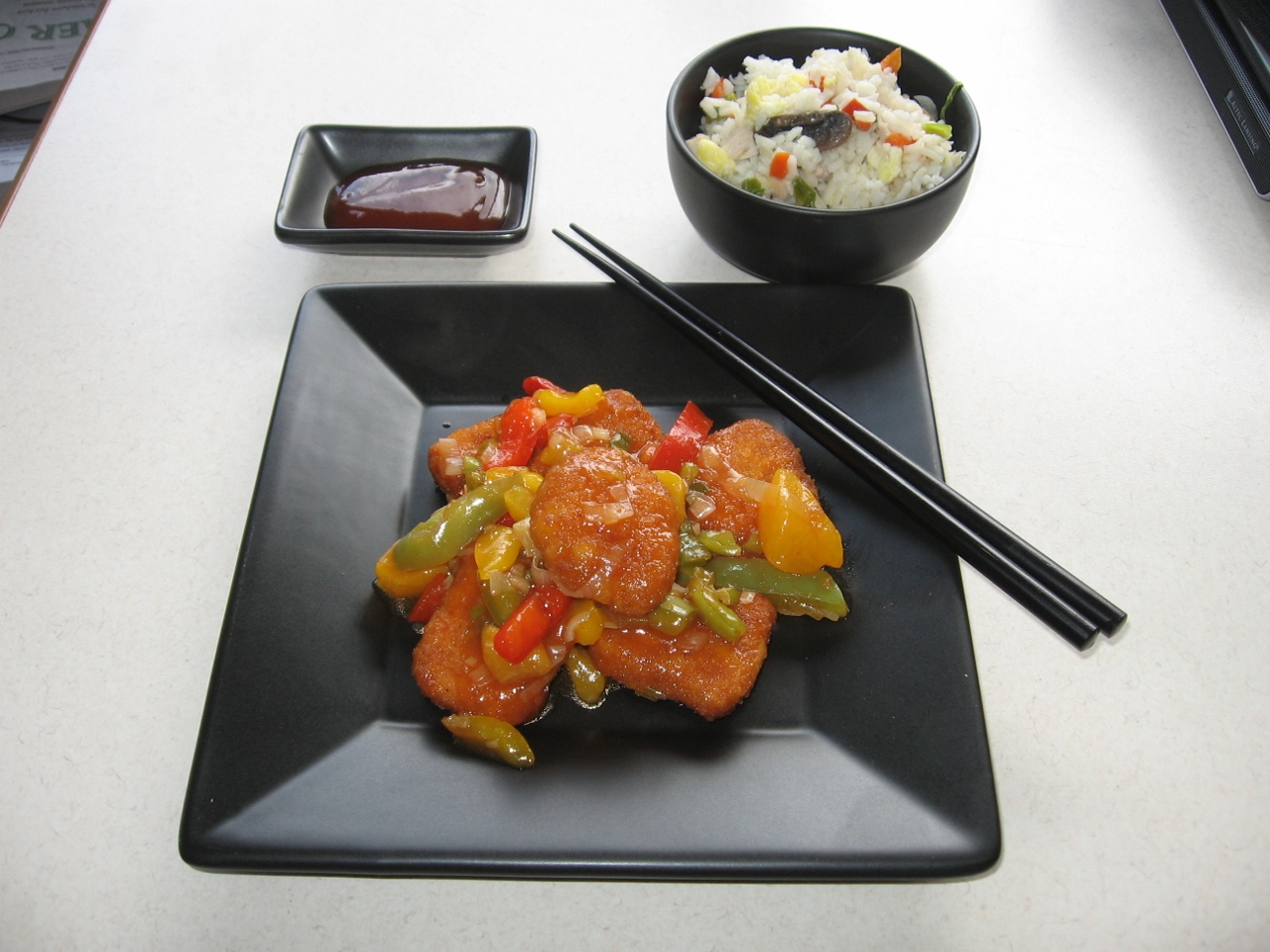 Click to enlarge - A delicious meal in a matter of minutes with items on-hand in the fridge and freezer.